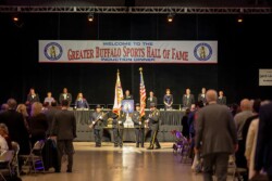 Color guard at Induction ceremony